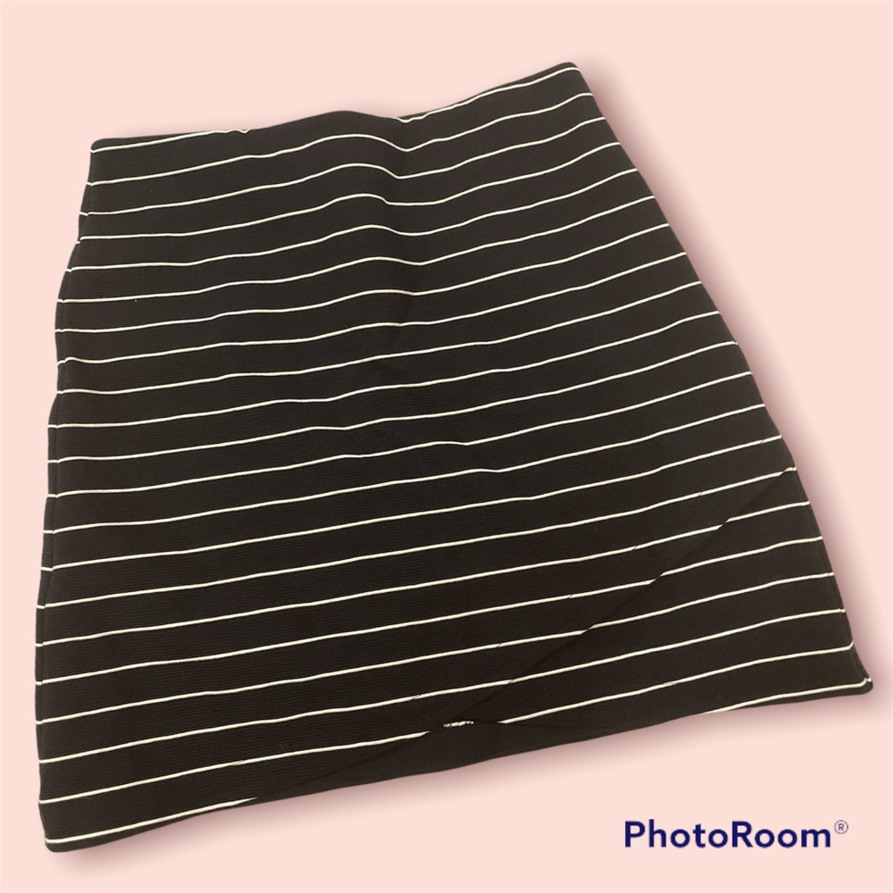 Navy Stripped Skirt LOFT 6